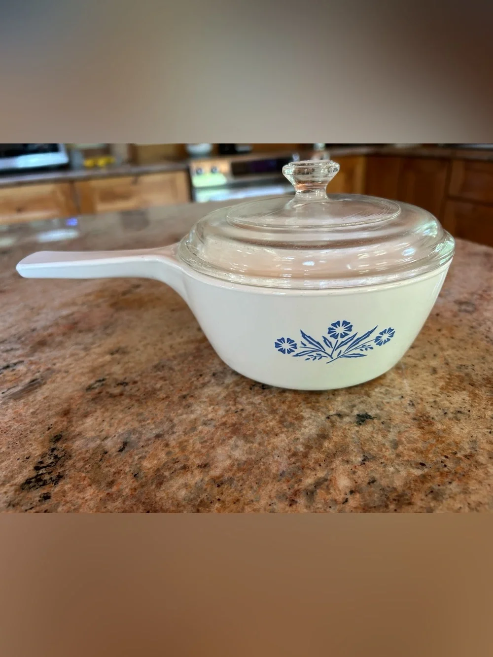 Corningware P82-B Cornflower Blue 1 1/2 Pint Saucepan w/Pyrex Lid P81-C Flawless